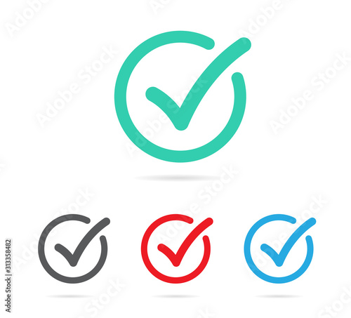 Check mark icon. Vector illustration