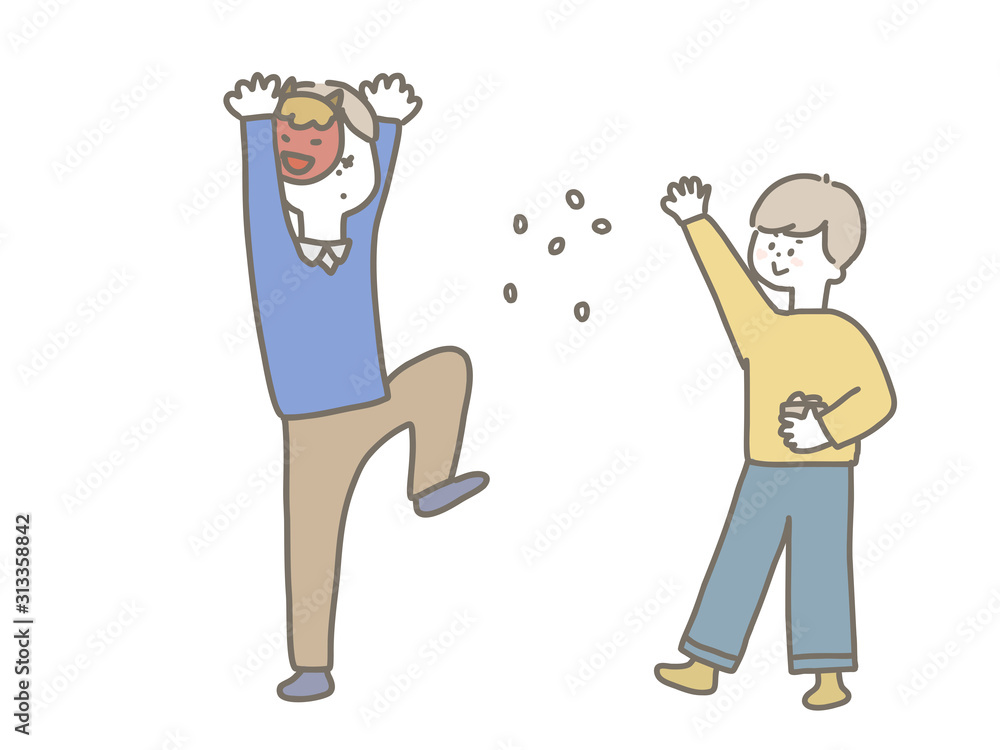 Bean sowing and dad demon Bean sowing and dad demon