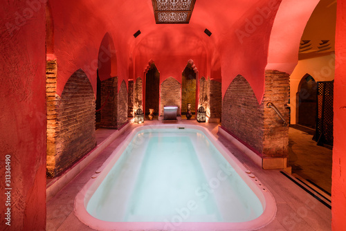 Arabic baths Hammam in Granada, Andalusia, Spain. photo