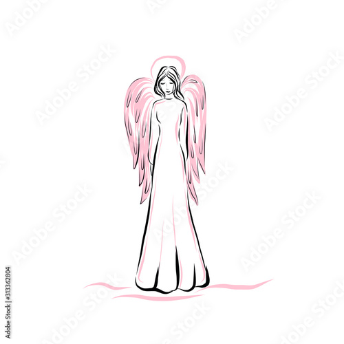 angel man with wings, fantasy people, religious design for christmas, christian holidays, valentine's day cupid, regigiysky themes, children's fantasies, illustration for children's books