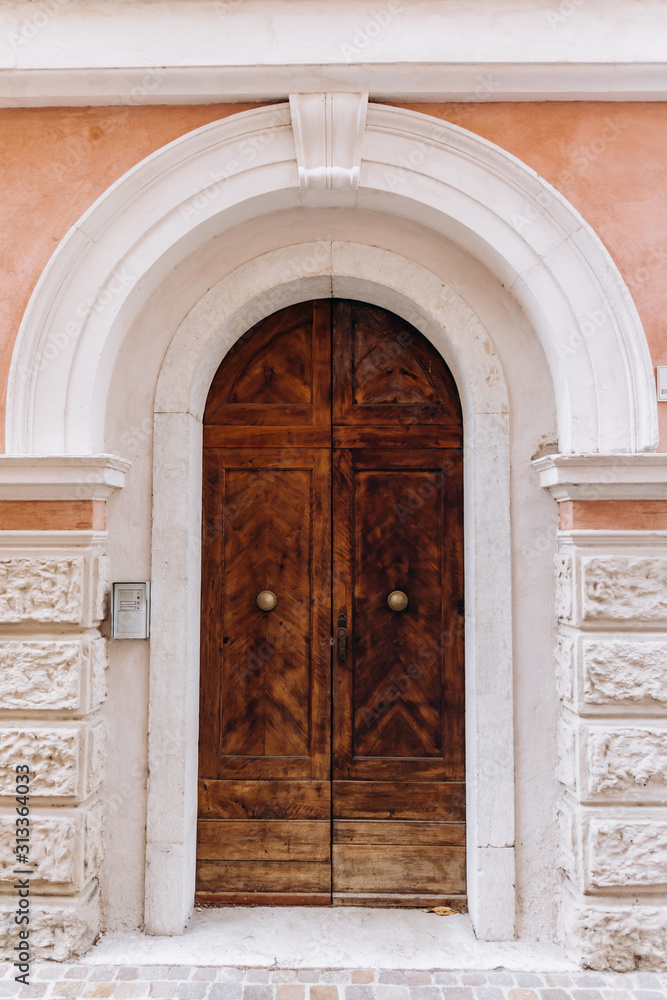 The old wooden door to the Church The old wooden door to the Church