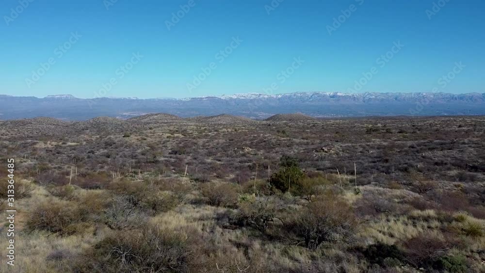 Drone fly over of Arizona desert. Drone fly over of Arizona desert.