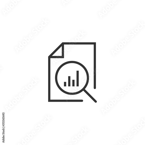 Financial statement icon in flat style. Result vector illustration on white isolated background. Report business concept.