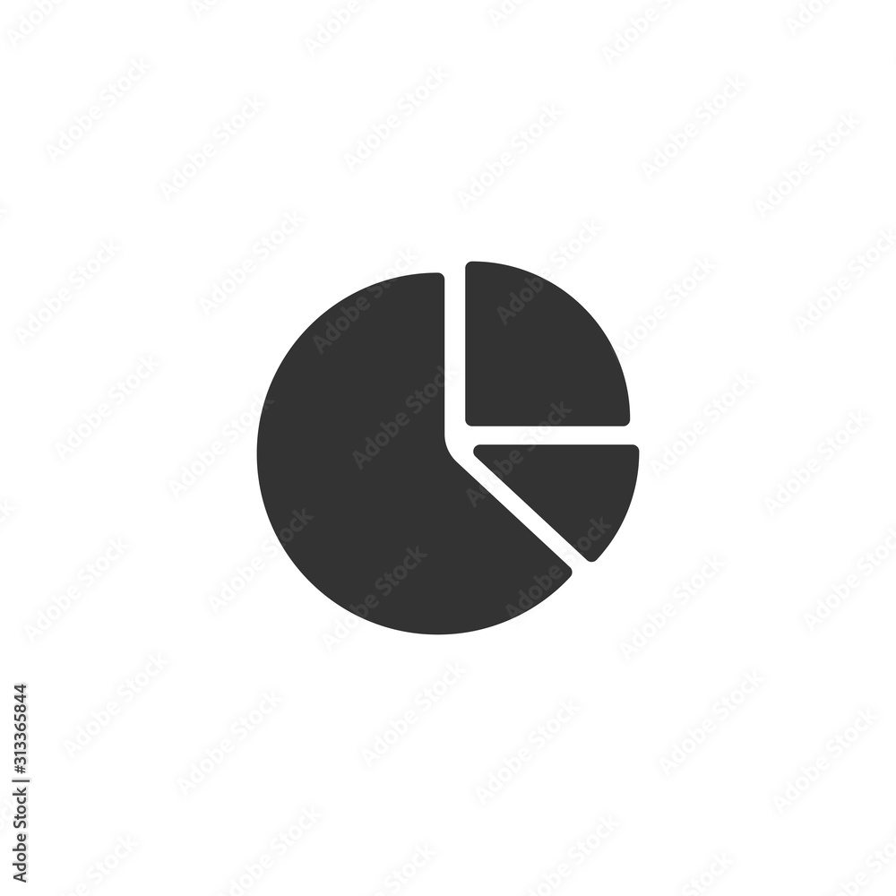 Chart icon in flat style. Diagram vector illustration on white isolated background. Statistics business concept. Chart icon in flat style. Diagram vector illustration on white isolated background. Statistics business concept.