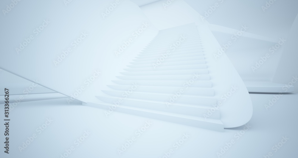 Abstract architectural smooth white interior of a minimalist house with swimming pool. 3D illustration and rendering. Abstract architectural smooth white interior of a minimalist house with swimming pool. 3D illustration and rendering.