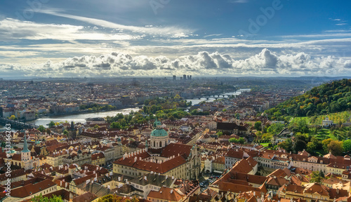 Fototapeta Naklejka Na Ścianę i Meble -  Autumn view of the historical part of Prague
