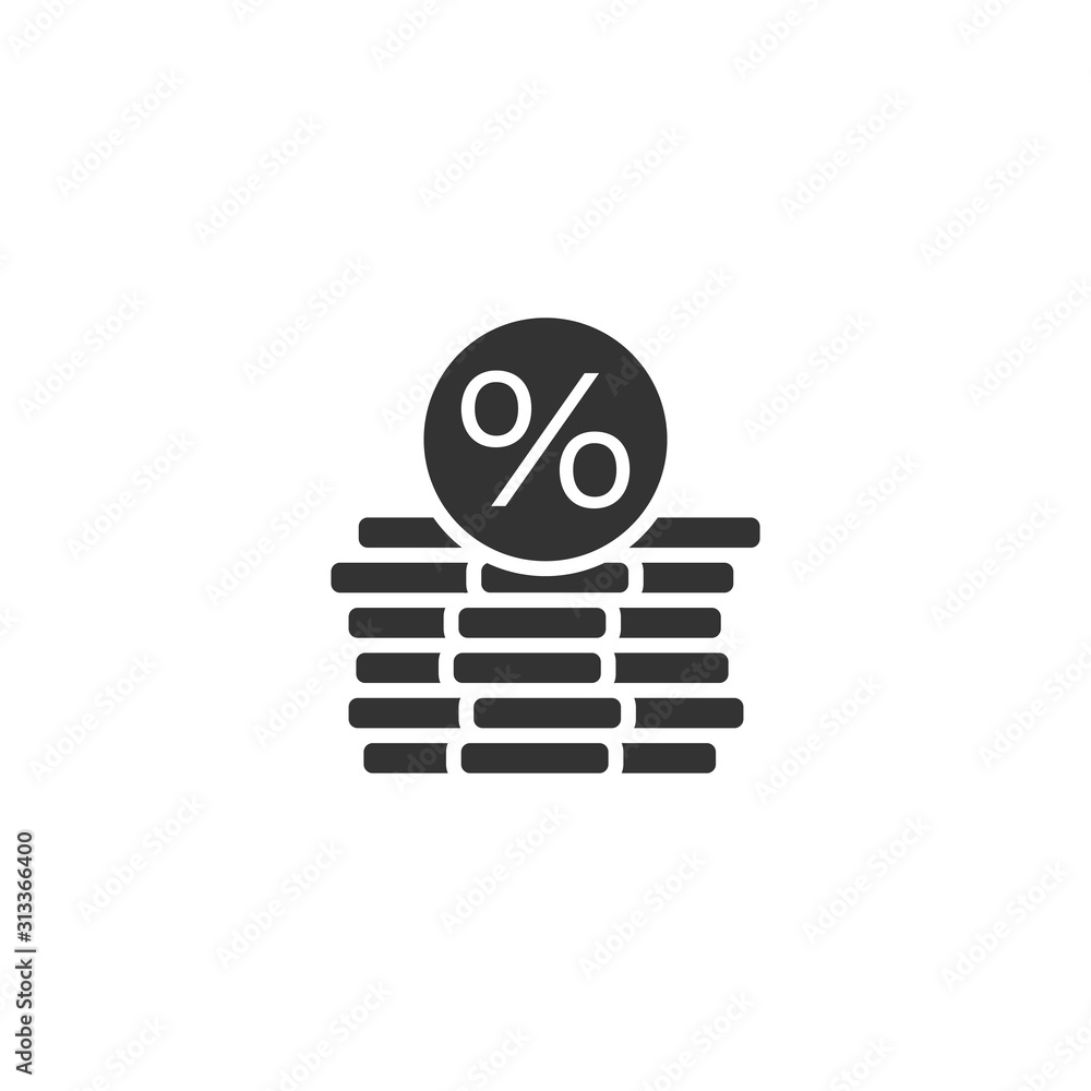 Coins stack icon in flat style. Dollar coin vector illustration on white isolated background. Money stacked business concept. Coins stack icon in flat style. Dollar coin vector illustration on white isolated background. Money stacked business concept.