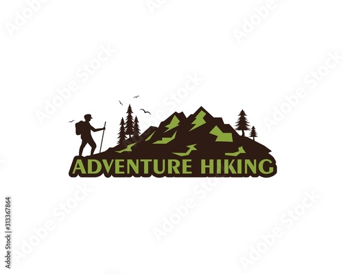 adventure hiking vector icon illustration design