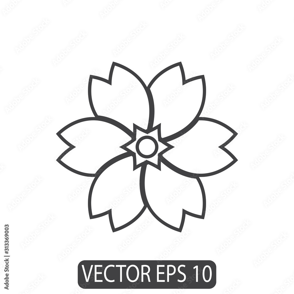 Flower Icon Design, Vector Template Flower Icon Design, Vector Template