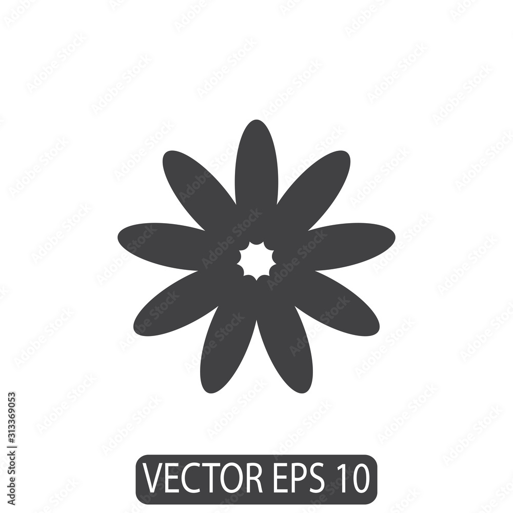 Flower Icon Design, Vector Template Flower Icon Design, Vector Template