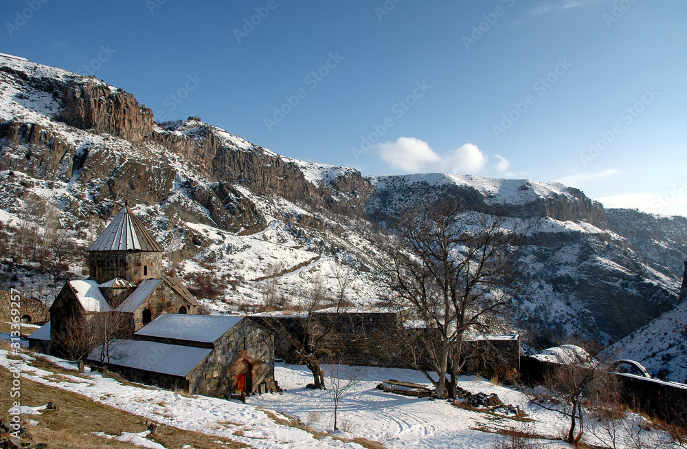 The main temple of Gndevank Monastery was build in 936 by architect Eghishe. Vayots Dzor Region, Armenia.