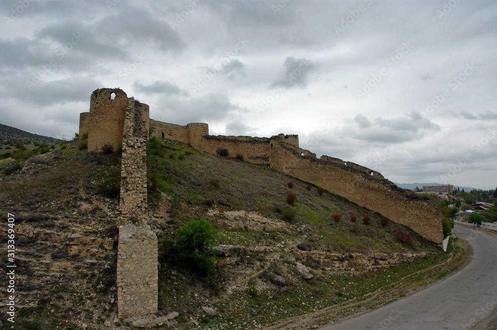 Askeran Fortress (turkish) or Mayraberd Fortress (armenian) was builg in 18th century. Outskirts of Askeran village, Mountainous Karabakh.