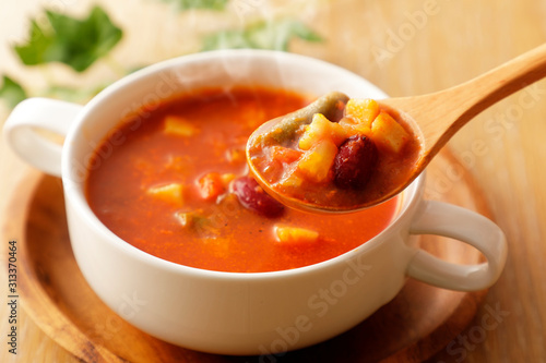 Tableau sur toile ミネストローネ　Minestrone soup