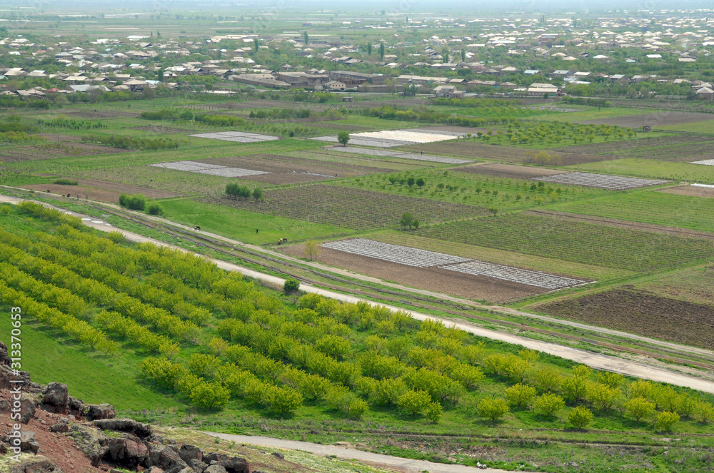 Rural landscape. Armavir Region, Armenia.