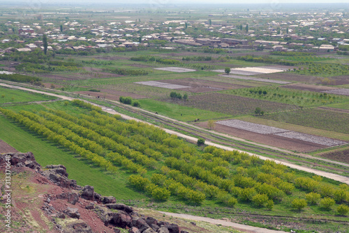 Rural landscape. Armavir Region, Armenia.