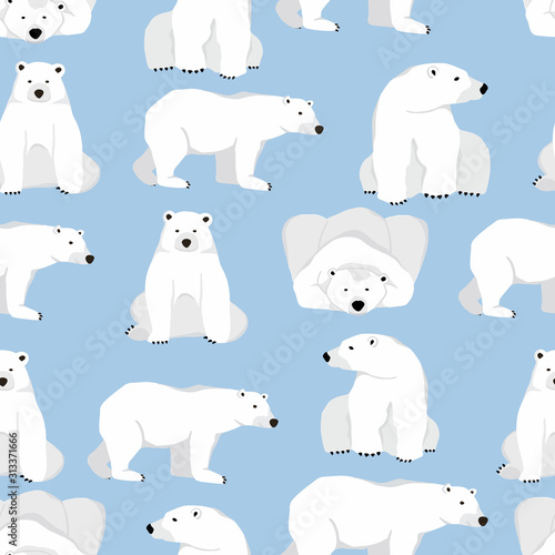 Photo Watercolor winter background with polar bear,ice