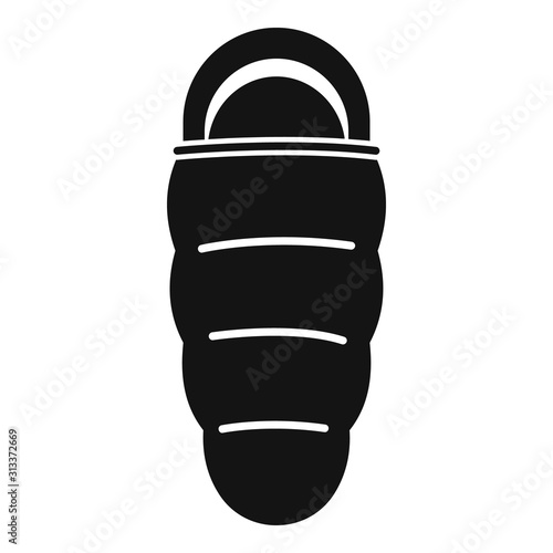 Sleeping bag icon. Simple illustration of sleeping bag vector icon for web design isolated on white background
