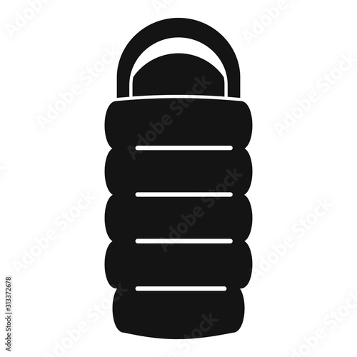 Adventure sleeping bag icon. Simple illustration of adventure sleeping bag vector icon for web design isolated on white background