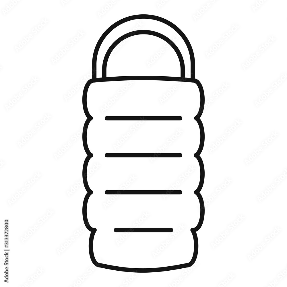 Adventure sleeping bag icon. Outline adventure sleeping bag vector icon for web design isolated on white background Adventure sleeping bag icon. Outline adventure sleeping bag vector icon for web design isolated on white background