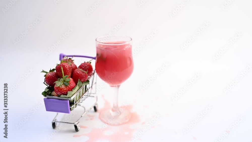 Strawberry fruit in a glass is good for health. Strawberry fruit in a glass is good for health.
