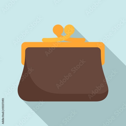 Woman wallet icon. Flat illustration of woman wallet vector icon for web design