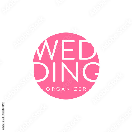 Wedding planner, wedding organizer logotype design. Simple and elegant