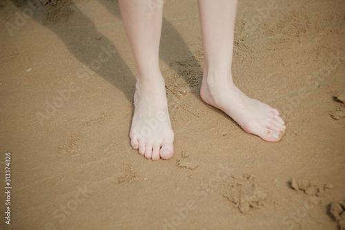feet in the sand