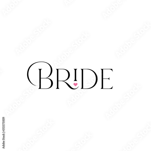 Bride, bridal logo design 
