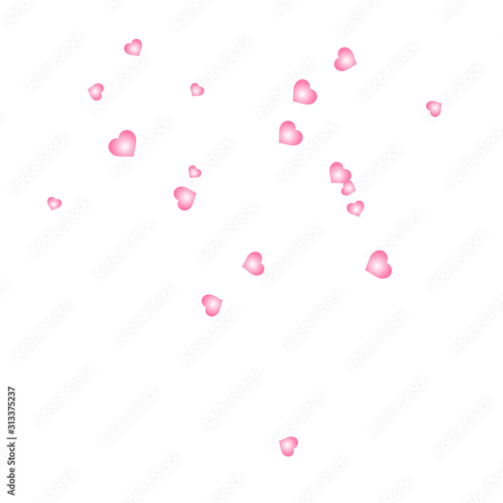 Pink heart scattered illustrator brusher