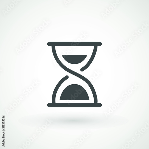 hourglass icon on white background Time and Clock HOURGLASS TIMER sand clock