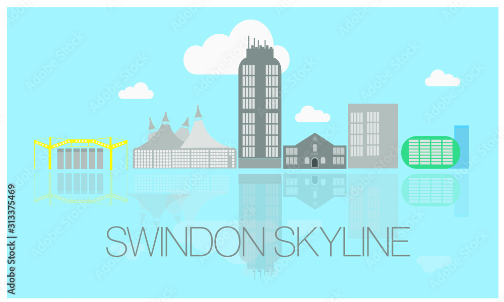 Swindon vector city background