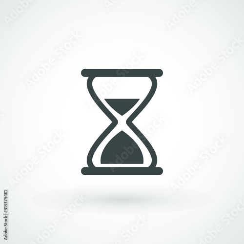 hourglass icon on white background Time and Clock HOURGLASS TIMER sand clock