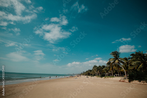 Sandy beach on the beach