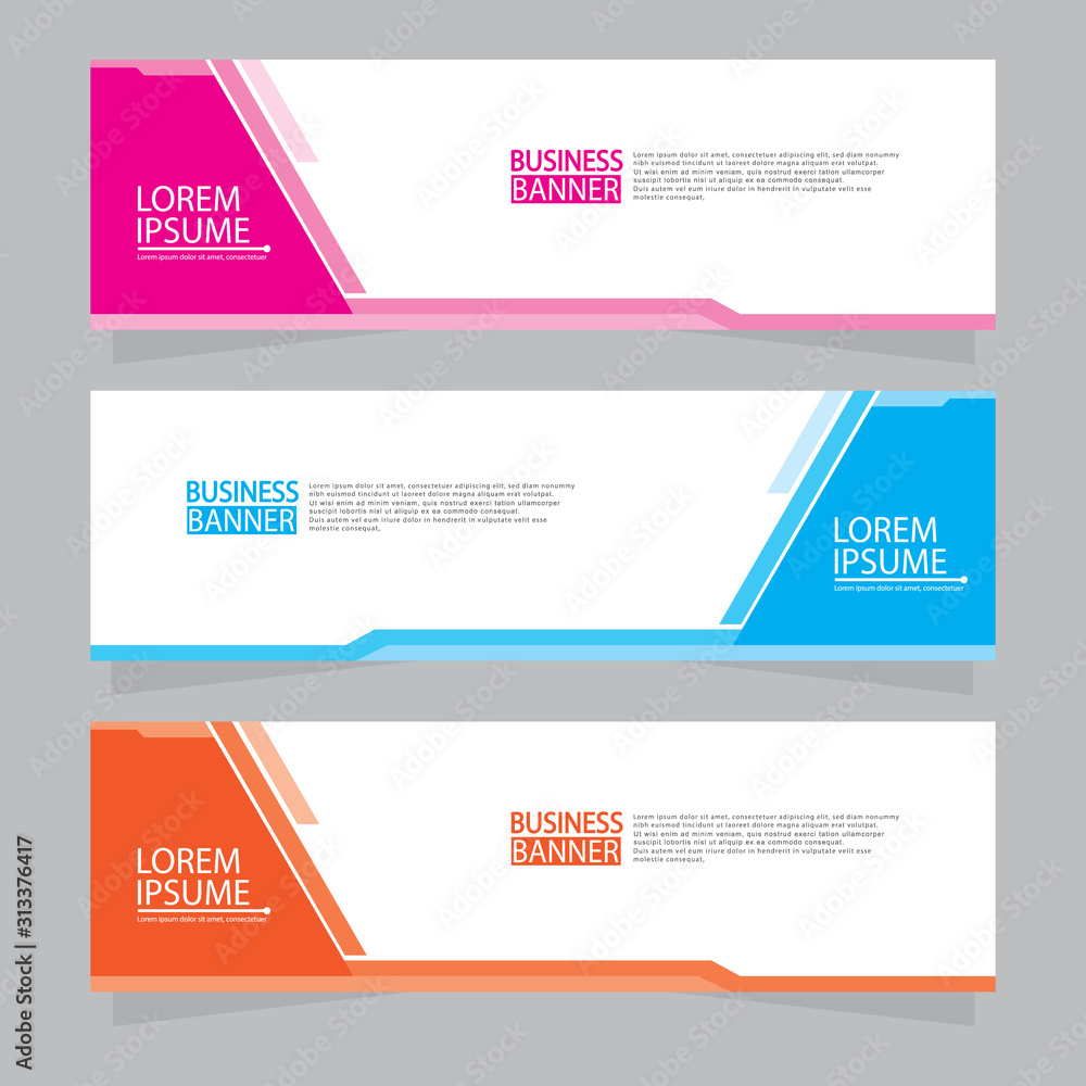 Vector abstract design web banner template. Web Design Elements - Header Design. Abstract geometric web banner template on grey background.Modern banner. W Vector abstract design web banner template. Web Design Elements - Header Design. Abstract geometric web banner template on grey background.Modern banner. W