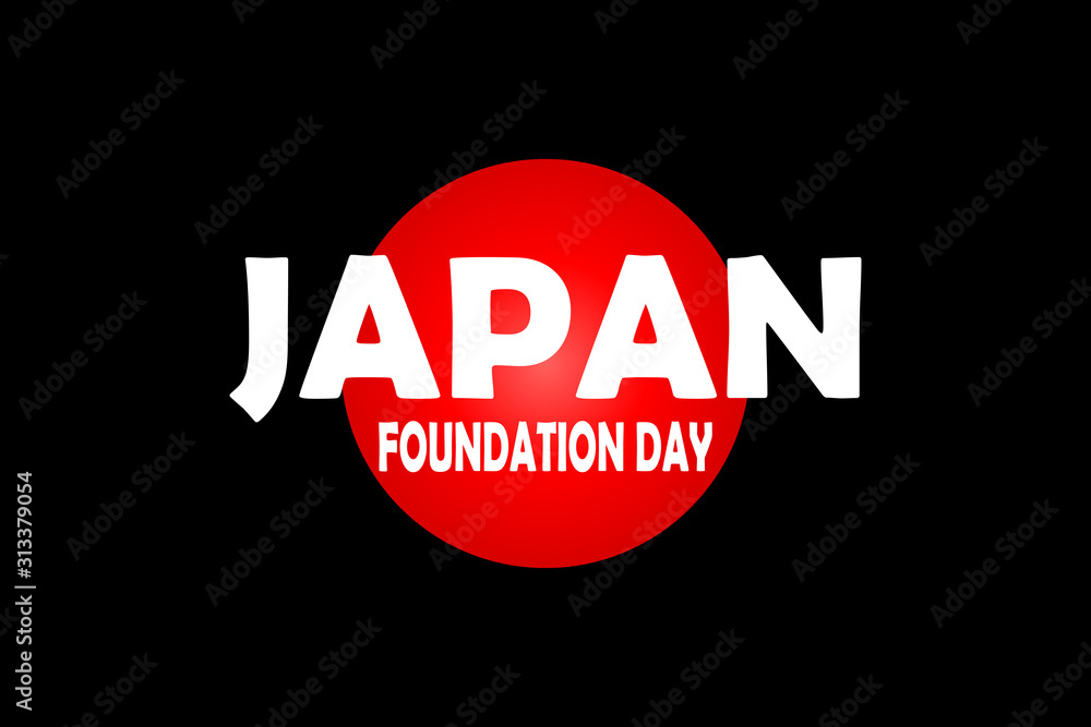 Foundation Day in Japan on February 11. Vector illustration for banner, graphics, prints, slogan tees, stickers, cards, poster, emblem and other creative uses Foundation Day in Japan on February 11. Vector illustration for banner, graphics, prints, slogan tees, stickers, cards, poster, emblem and other creative uses