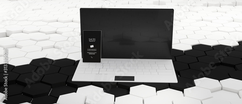 black and white background ...