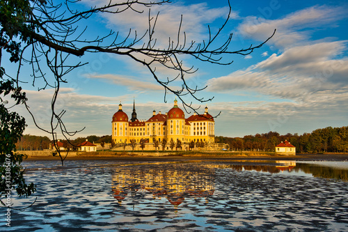 Panoramic view on Moritzburg Castle, Germany. photo