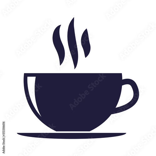 coffee cup drink silhouette isolated icon