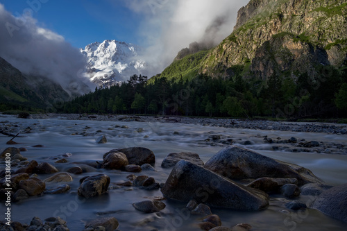 Ullutau glacier and Adyrsu river