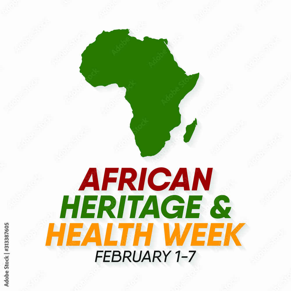 Vector illustration on the theme of African Heritage and health week from February 1st to 7th.
