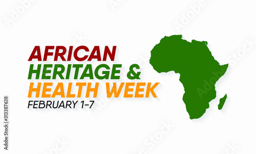 Vector illustration on the theme of African Heritage and health week from February 1st to 7th.