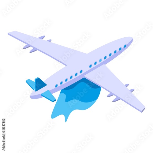 Airplane firefighter icon. Isometric of airplane firefighter vector icon for web design isolated on white background