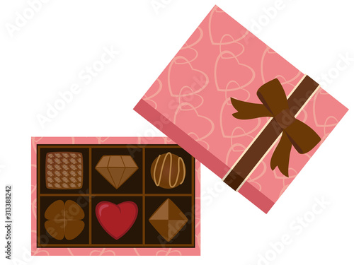 チョコレート アソート 箱フタ付き
