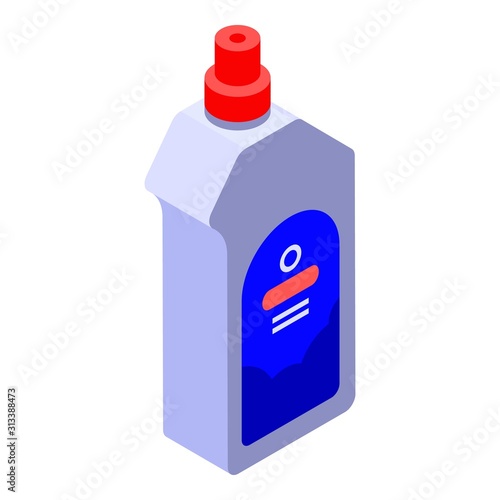 Bleach bottle icon. Isometric of bleach bottle vector icon for web design isolated on white background