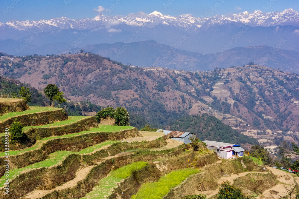 Himalayan mountain views in Nepal