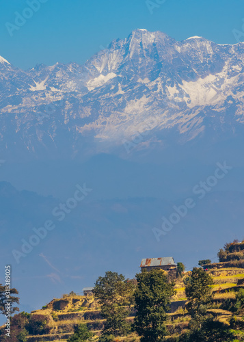 Himalayan mountain views in Nepal