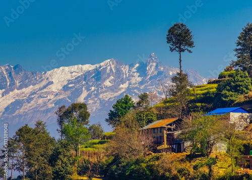 Himalayan mountain views in Nepal