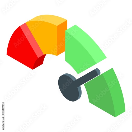 Better credit score icon. Isometric of better credit score vector icon for web design isolated on white background