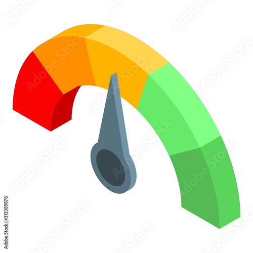 Choice credit score icon. Isometric of choice credit score vector icon for web design isolated on white background