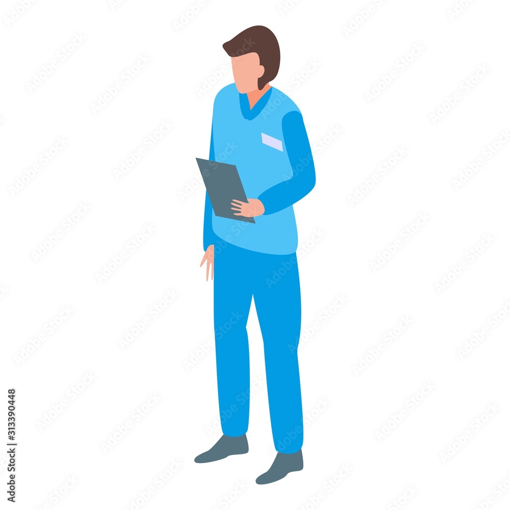 Family nurse icon. Isometric of family nurse vector icon for web design isolated on white background Family nurse icon. Isometric of family nurse vector icon for web design isolated on white background